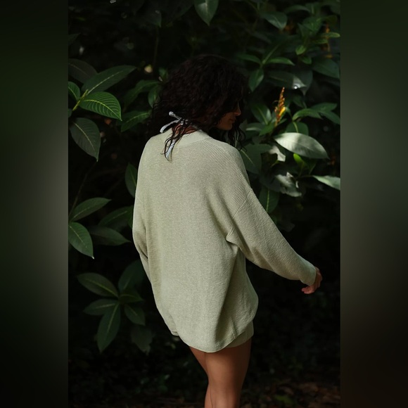 Free People Beach Malibu Solid Surf in Green Haze, Size XL - Picture 3 of 5